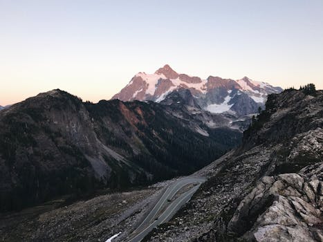 hiking through a serene landscape