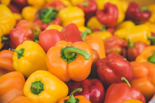 colorful farmer’s market with fresh produce