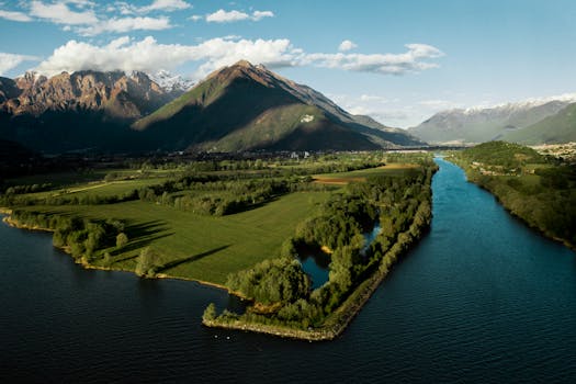 beautiful lakeside view