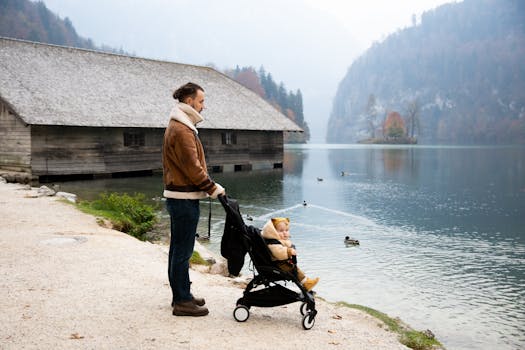 family enjoying nature walk