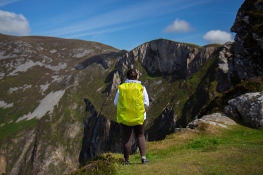 hiker enjoying a scenic view