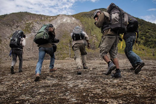 a group of hikers enjoying a trail