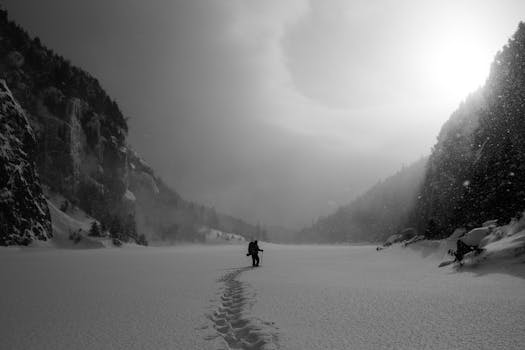 hiker on a mountain trail