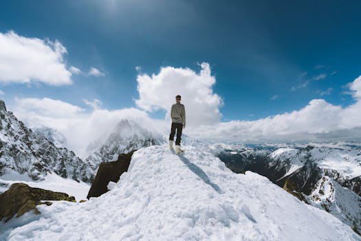 hiker enjoying a scenic view