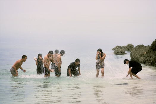 a group enjoying nature together