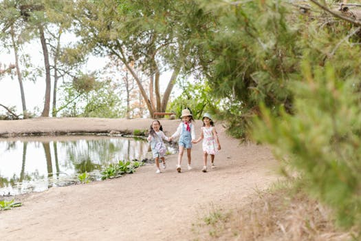 serene park with walking paths