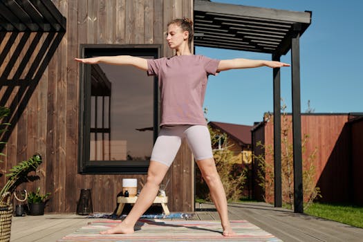 outdoor yoga session