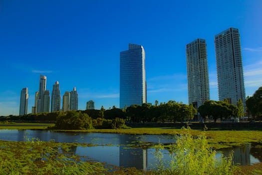 city park with greenery